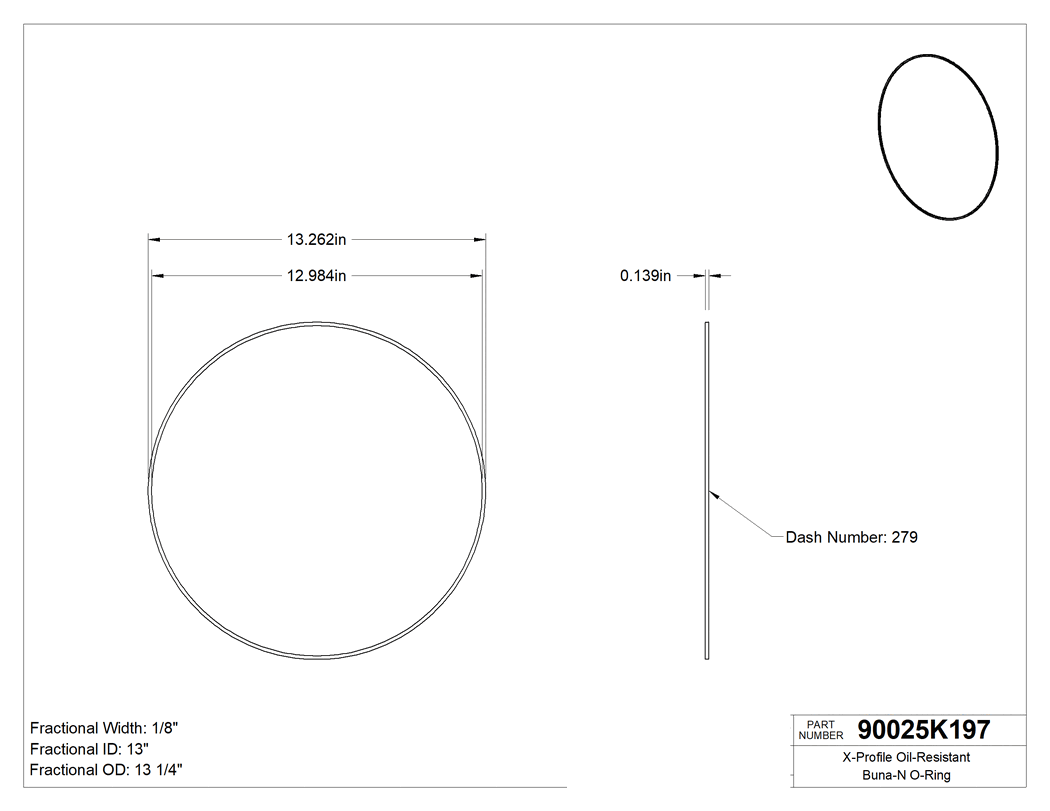 Technical drawing - 90025K197